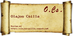 Olajos Csilla névjegykártya