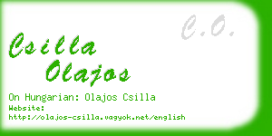 csilla olajos business card